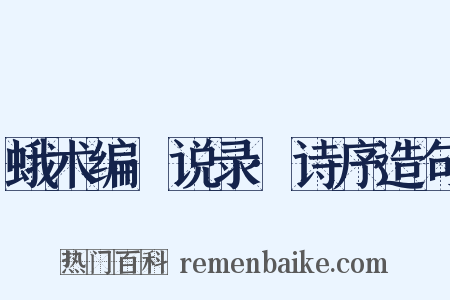 蛾术编·说录·诗序造句是什么意思的图片